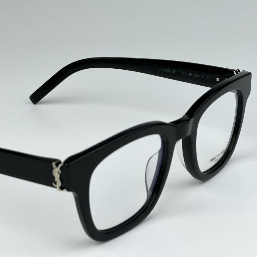 NEW Saint Laurent SLM124 OPT 001 Black Cat Eye Unisex Eyeglasses - Picture 10 of 11